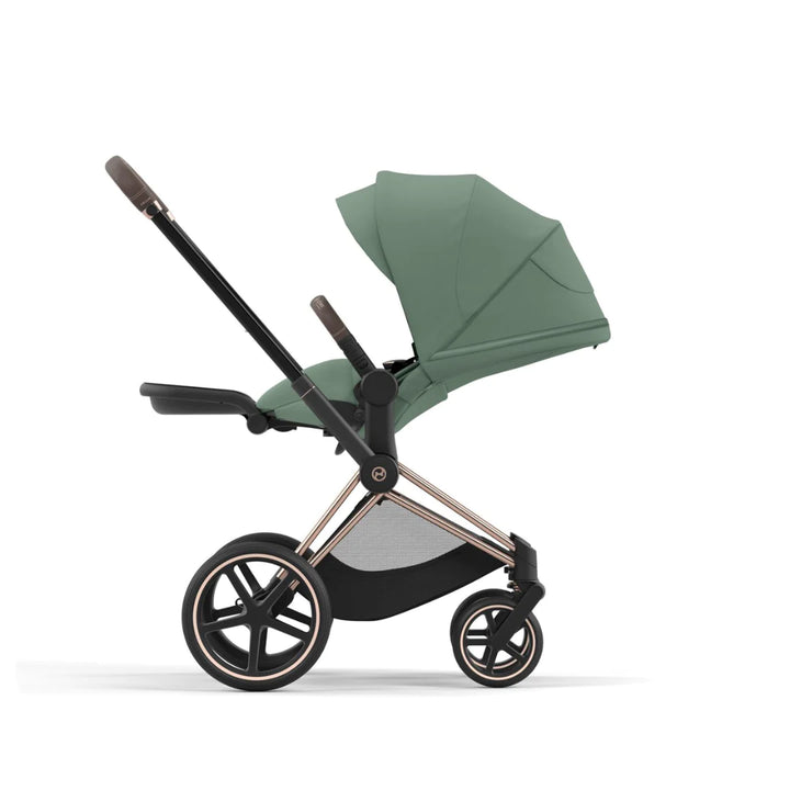 Cybex Priam Pushchair & Lux Carrycot - Leaf Green & Rose Gold