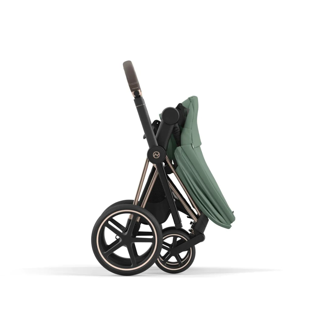 Cybex Priam Pushchair & Lux Carrycot - Leaf Green & Rose Gold