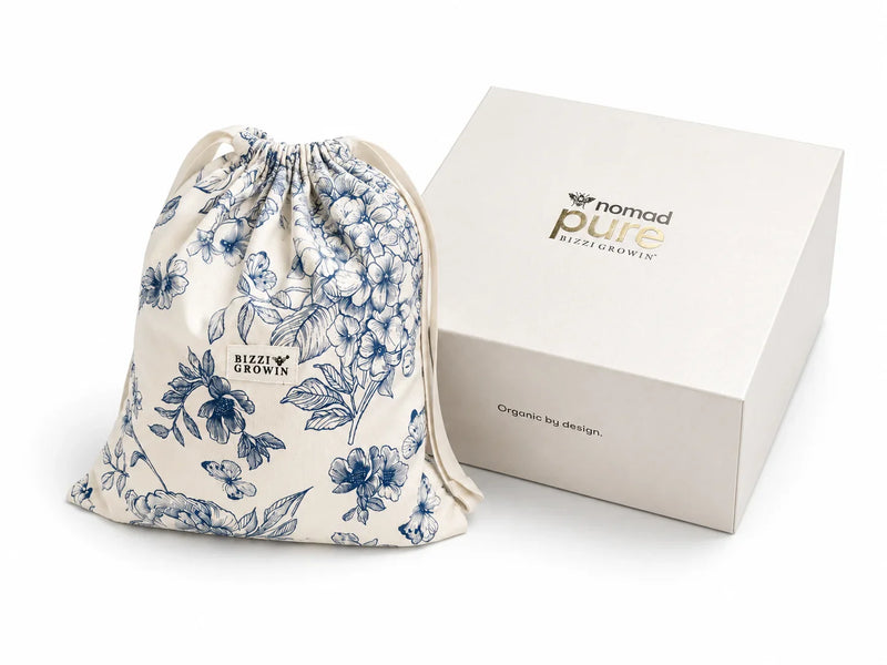 Bizzi Growin Nomad Pure Organic Baby Carrier - Blue Hydrangea