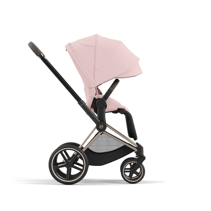 Cybex Priam Pushchair & Cloud T Travel System - Peach Pink & Rose Gold