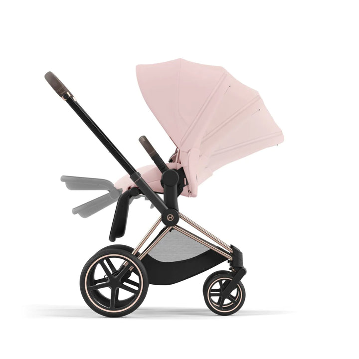 Cybex Priam Pushchair & Cloud T Travel System - Peach Pink & Rose Gold