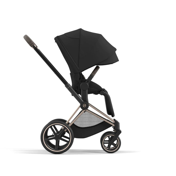 Cybex Priam Pushchair & Cloud T Travel System - Sepia Black & Rose Gold