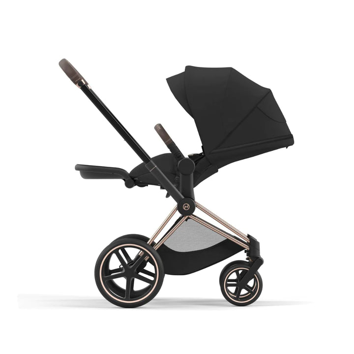 Cybex Priam Pushchair & Cloud T Travel System - Sepia Black & Rose Gold