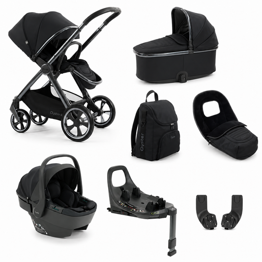 Oyster4 Luxury Travel System Bundle Inc Capsule 360 Car Seat - Carbonite