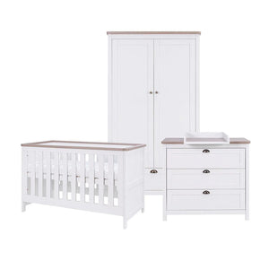 Tutti Bambini Verona 3 Piece Room Set - White/Oak