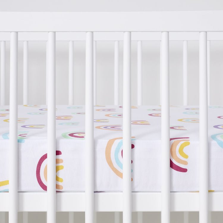 Snuz Cot & Cot Bed 2 Pack Fitted Sheet – Colour Rainbow