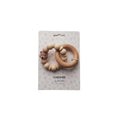 Chewies&More Wooden & Silicone Bear Teething Ring - Navaho Cream