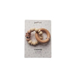 Chewies&More Wooden & Silicone Bear Teething Ring - Navaho Cream