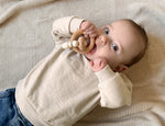 Chewies&More Wooden & Silicone Teething Ring - Sea