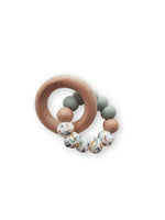 Chewies&More Wooden & Silicone Teething Ring - Zoo