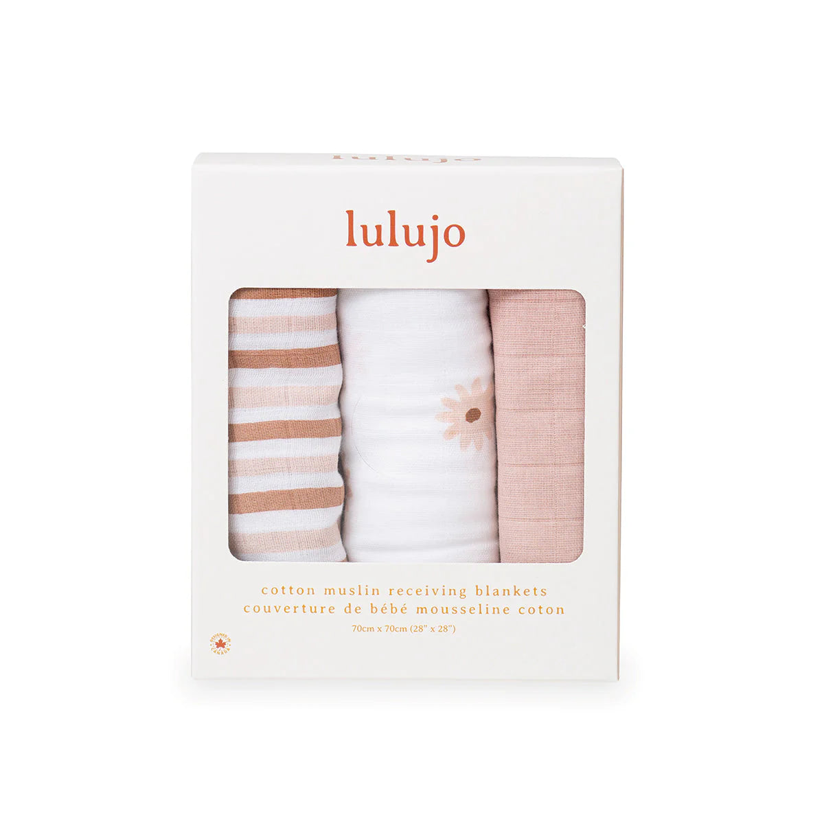 Lulujo 3 Pack Mini Muslin Cloths - Daisies