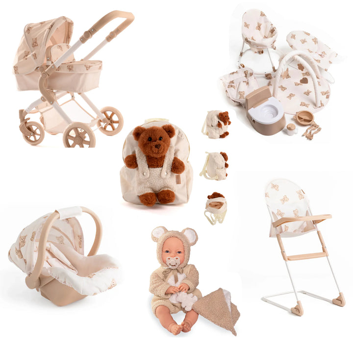 Roma Teddy Single Dolls Pram Everything Bundle