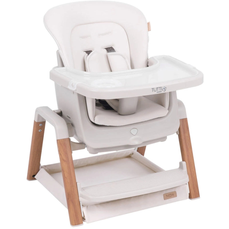 Tutti Bambini Nova Highchair - Ecru/Scandinavian Walnut