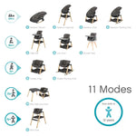 Tutti Bambini Nova Highchair-Grey/Oak