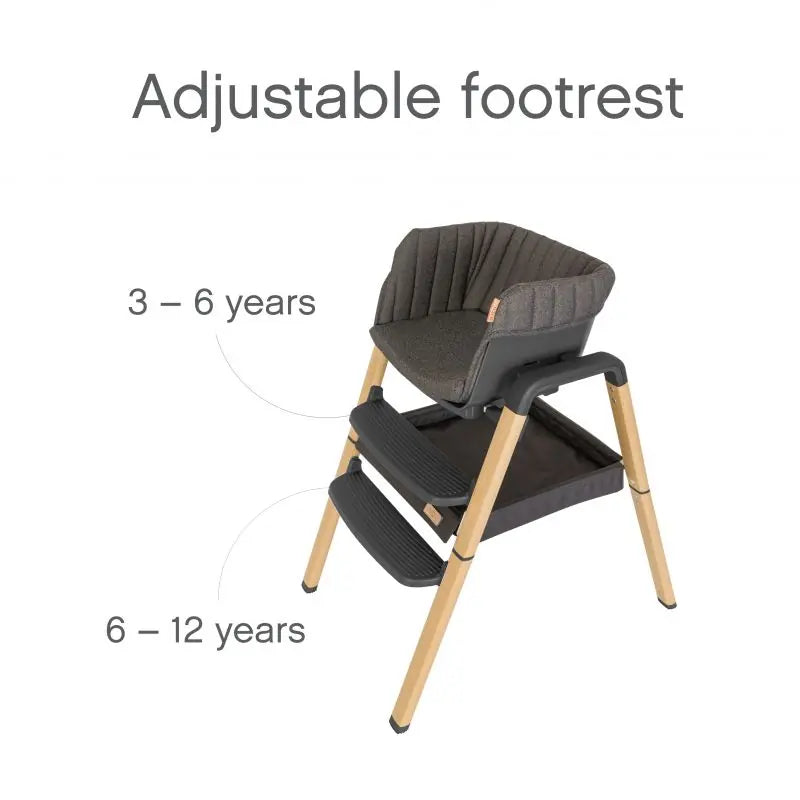 Tutti Bambini Nova Highchair-Grey/Oak