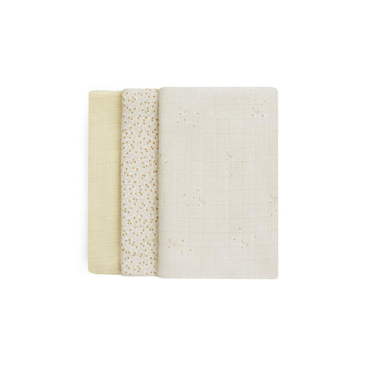 Avery Row 3 Pack Organic Baby Muslin Squares - Wild Chamomile