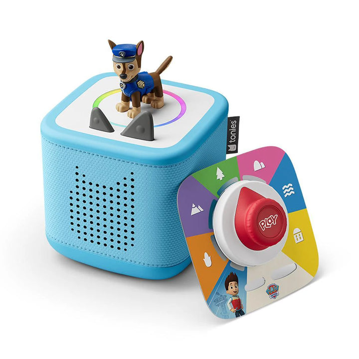 tonies Toniebox 2 Play Set with Paw Patrol Chase Tonie, Tonieplay Game & Tonieplay Controller - Sky Blue