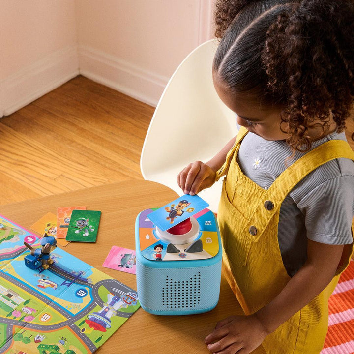 tonies Toniebox 2 Play Set with Paw Patrol Chase Tonie, Tonieplay Game & Tonieplay Controller - Sky Blue