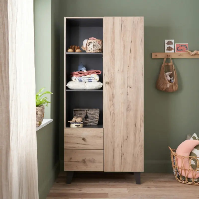 Tutti Bambini Como 3 Piece Roomset - Distressed Oak/Slate Grey