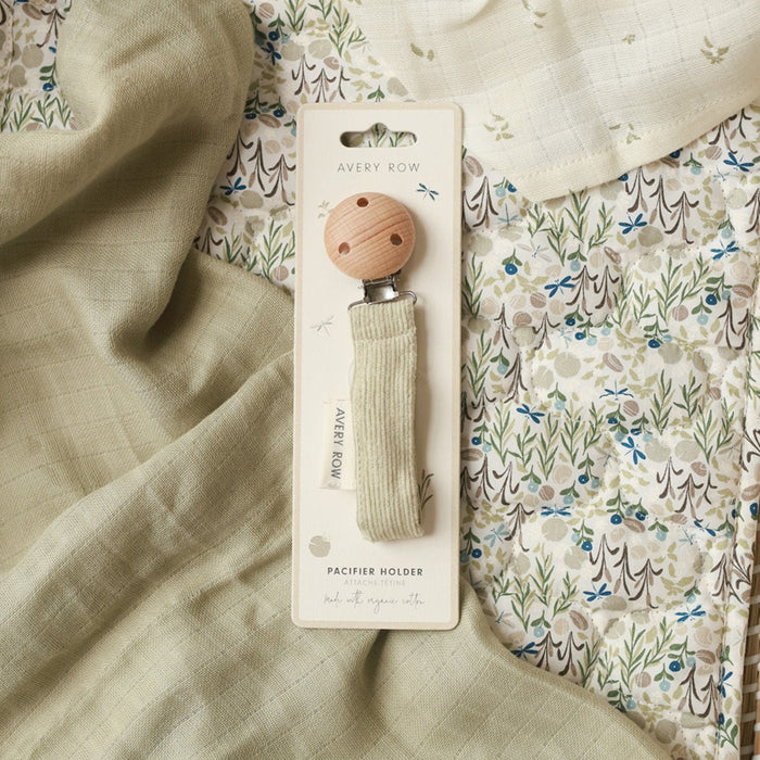 Avery Row Pacifier Holder - Corduroy Willow