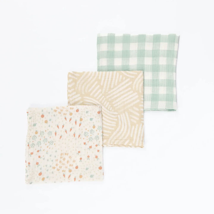 Tutti Bambini Muslin Squares 3pk - Good Life