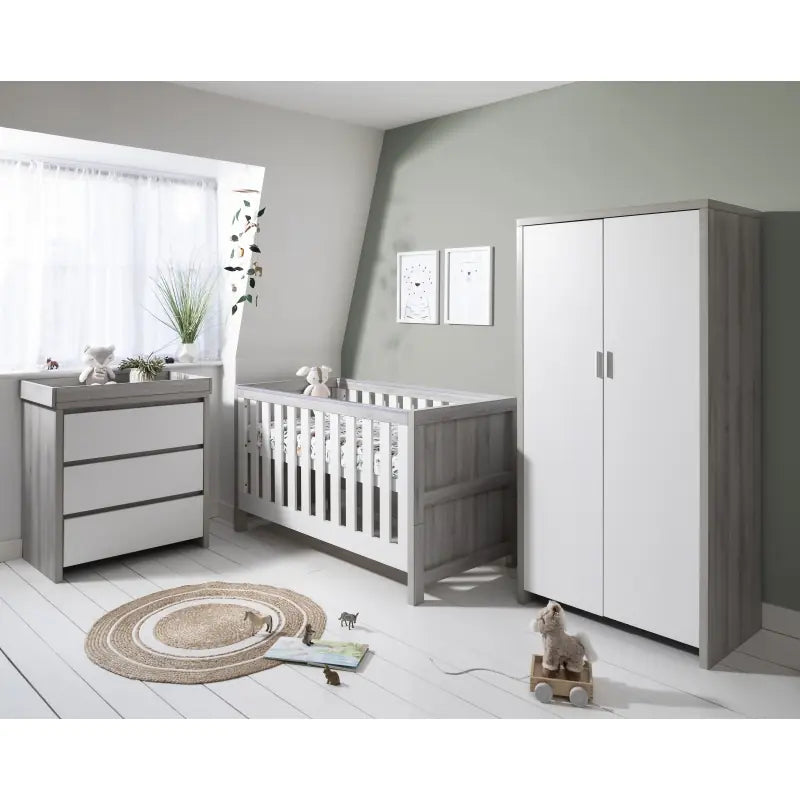 Tutti Bambini Modena 3 Piece Room Set - Grey Ash/White