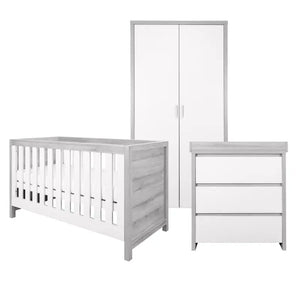 Tutti Bambini Modena 3 Piece Room Set - Grey Ash/White