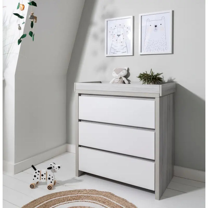 Tutti Bambini Modena 2 Piece Room Set-Ash Grey and White