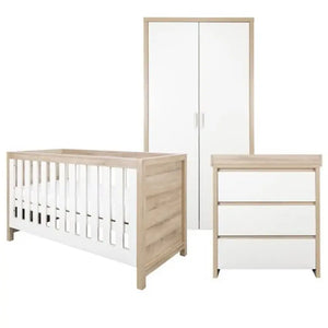 Tutti Bambini Modena 3 Piece Room Set - White/Oak