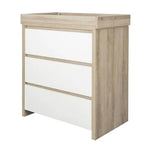 Tutti Bambini Modena Complete Nursery Bundle with Mattress, Bedding, Storage & Shelving - White/Oak