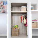 Tutti Bambini Modena Complete Nursery Bundle with Mattress, Bedding, Storage & Shelving - White/Oak