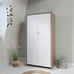 Tutti Bambini Modena Complete Nursery Bundle with Mattress, Bedding, Storage & Shelving - White/Oak