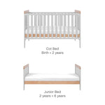 Tutti Bambini Rio 4 Piece Room Set with Cot Top Changer - Dove Grey & Oak