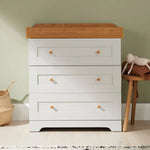 Tutti Bambini Rio 4 Piece Room Set with Cot Top Changer - Dove Grey & Oak
