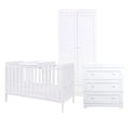 Tutti Bambini Rio 4 Piece Room Set with Cot Top Changer - White