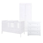 Tutti Bambini Rio 4 Piece Room Set with Cot Top Changer - White
