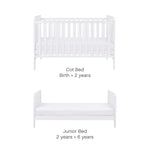 Tutti Bambini Rio 4 Piece Room Set with Cot Top Changer - White
