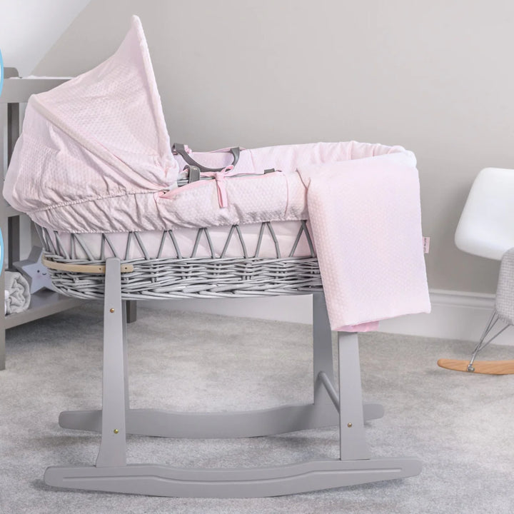 Clair De Lune Standard Rocking Moses Basket Stand - Grey