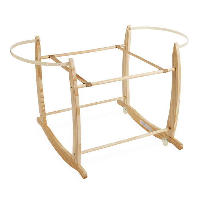 Clair De Lune Deluxe Rocking Moses Basket Stand - Natural