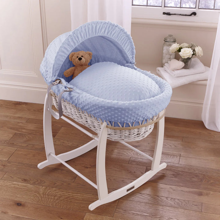 Clair De Lune Deluxe Rocking Moses Basket Stand - White