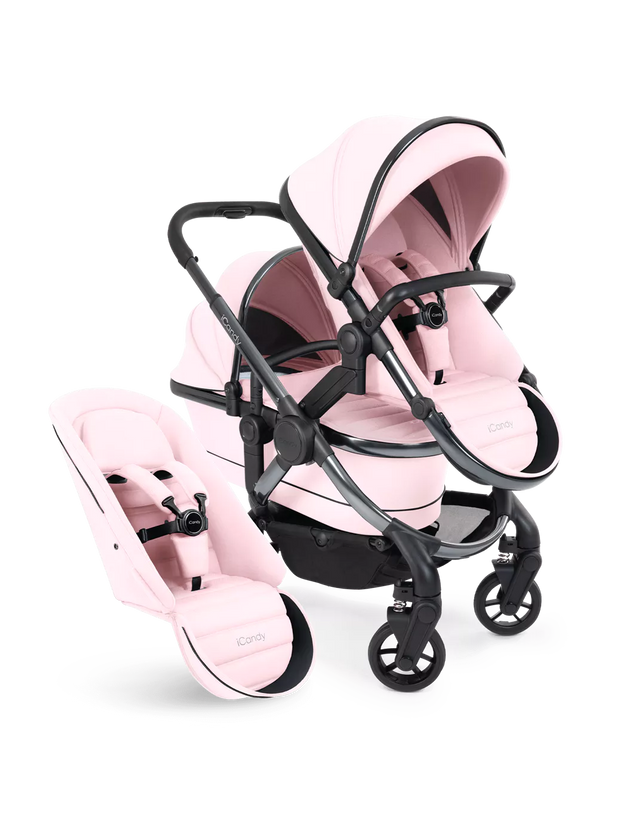 iCandy Peach 7 Pushchair and Carrycot Double - Blush