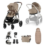 Cybex Gazelle Essential Bundle Inc Gold Footmuff - Taupe/Almond Beige