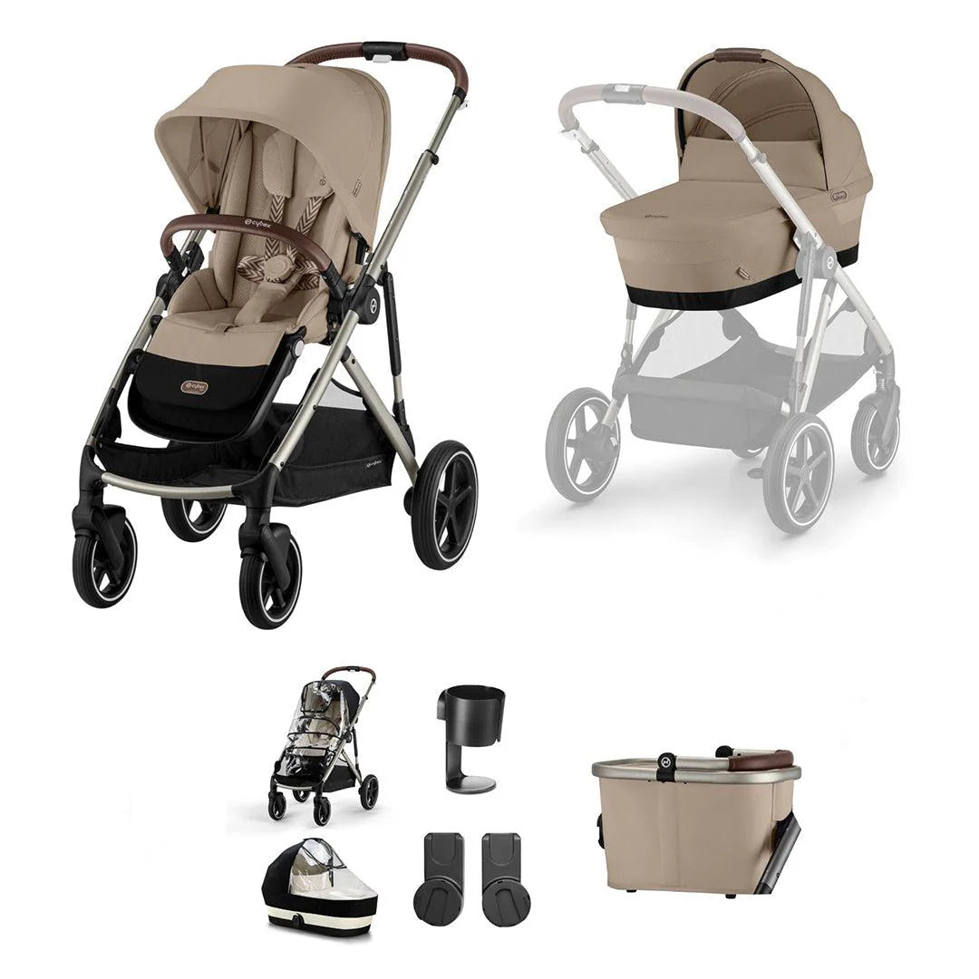 Cybex Gazelle S Luxury Cloud G Travel System - Taupe/Almond Beige
