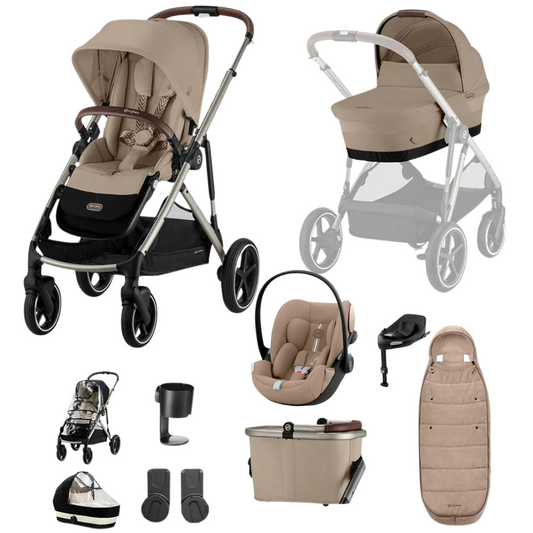 Cybex Gazelle S Luxury Cloud G Travel System - Taupe/Almond Beige