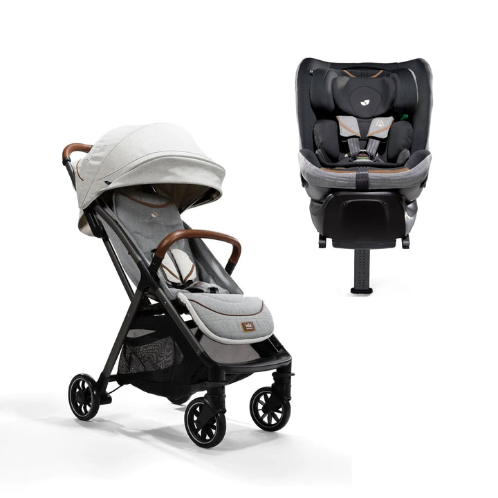 Joie Signature Parcel Compact Stroller & All Stage Spin XL Duo - Oyster/Carbon