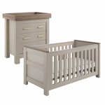 BabyStyle Charnwood Collection Bordeaux 2 Piece Nursery Furniture Set - Oatmeal