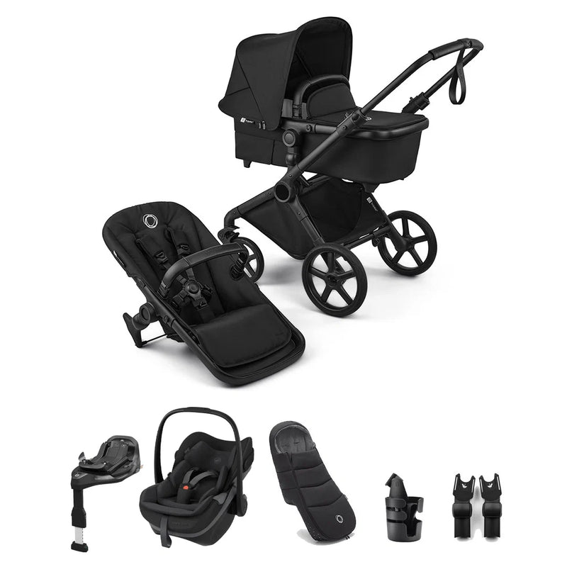 Bugaboo Cub + Pebble Slide Pro Ultimate Newborn Bundle - Heritage/Onyx Black