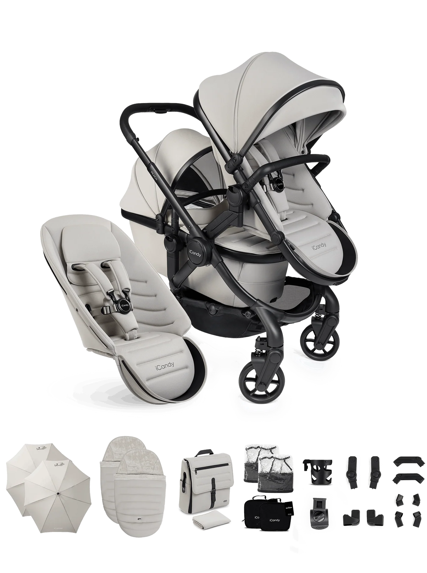 iCandy Peach 8 Double Complete Bundle - Taupe