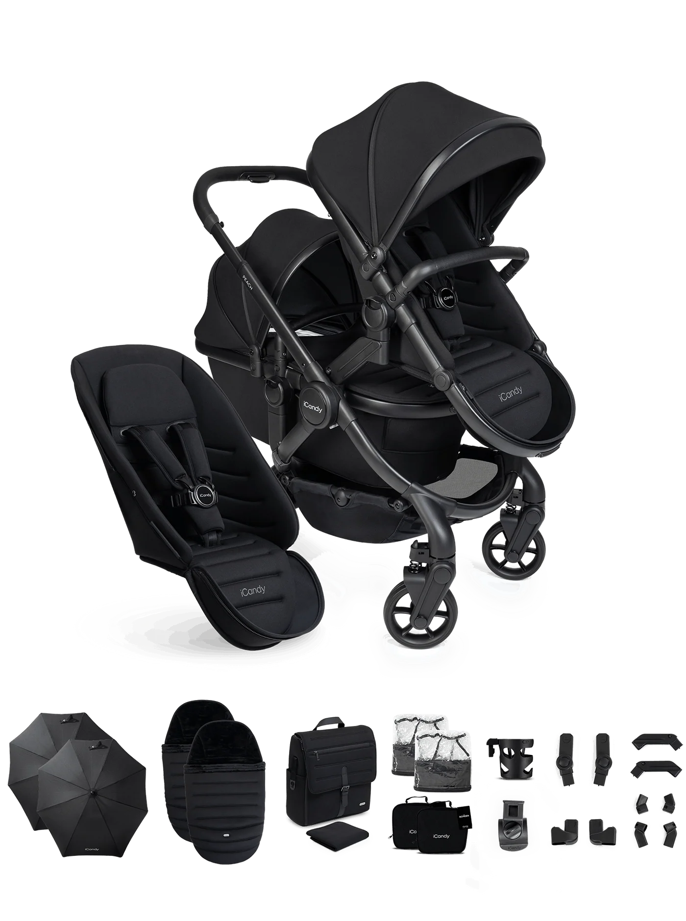 iCandy Peach 8 Double Complete Bundle - Black