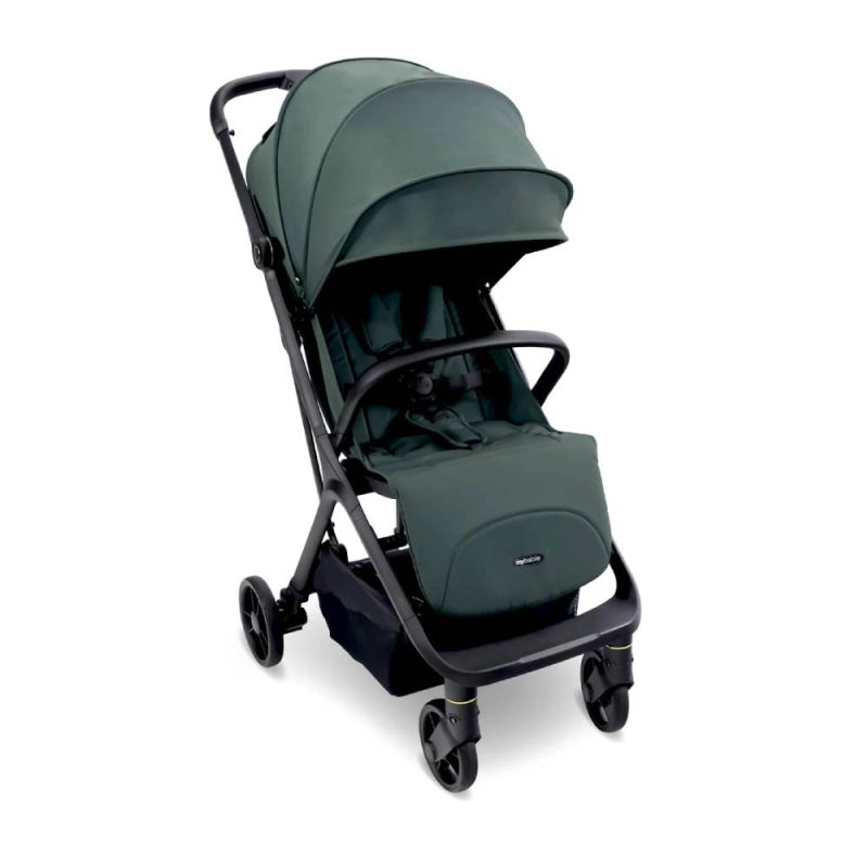 My Babiie MBX7 Plus Auto Fold Compact Stroller - Forest Green